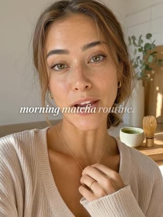 The Serif caption style on a frame of a talking video