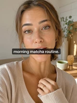 The Subtitle caption style on a frame of a talking video